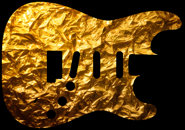Gold foil crumpled
