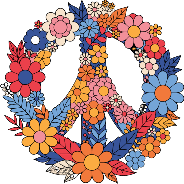 Peace sign floral