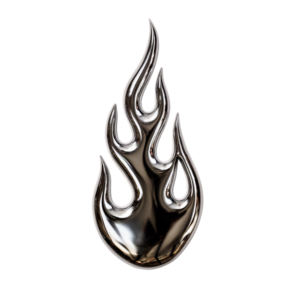 Chrome flame motif