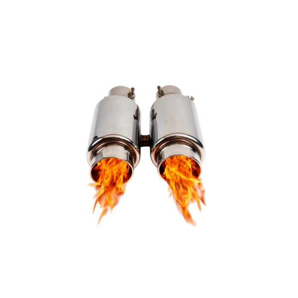 Twin exhaust flames