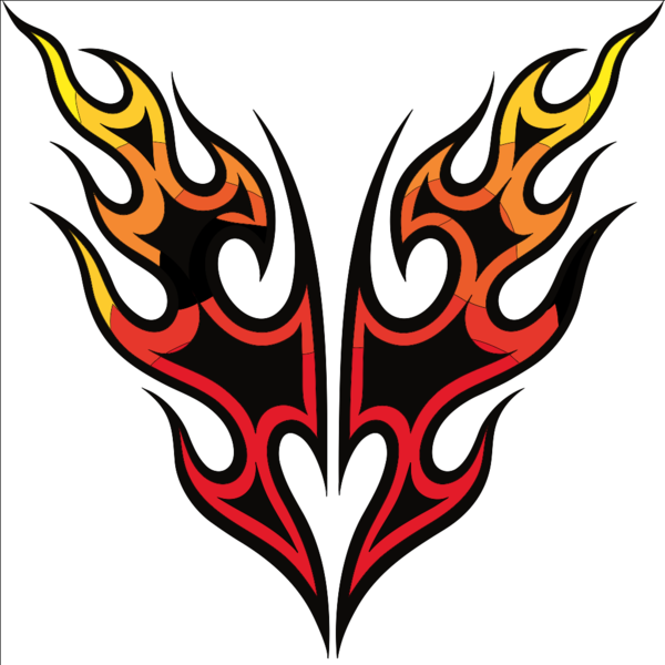 Flame racing stripe