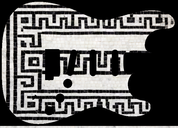 Greek key mosaic