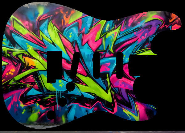 Neon graffiti abstract