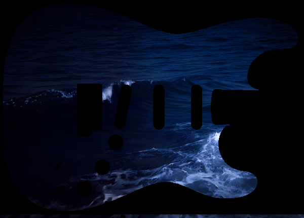 Night ocean swell
