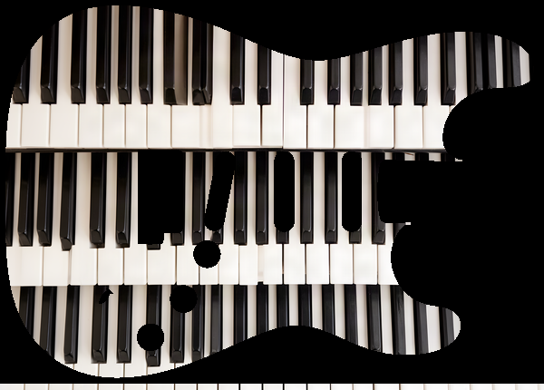 Piano keys overhead