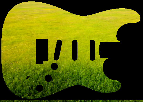 Spring meadow aerial
