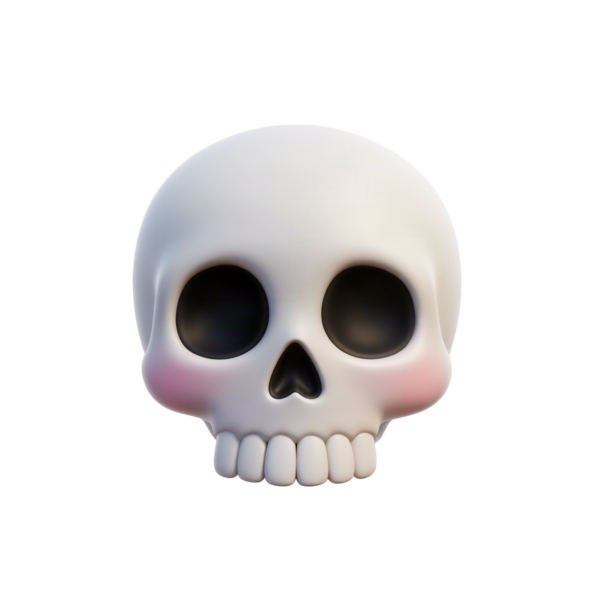 Friendly cartoon skull