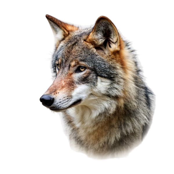 Wolf head (fur edges)