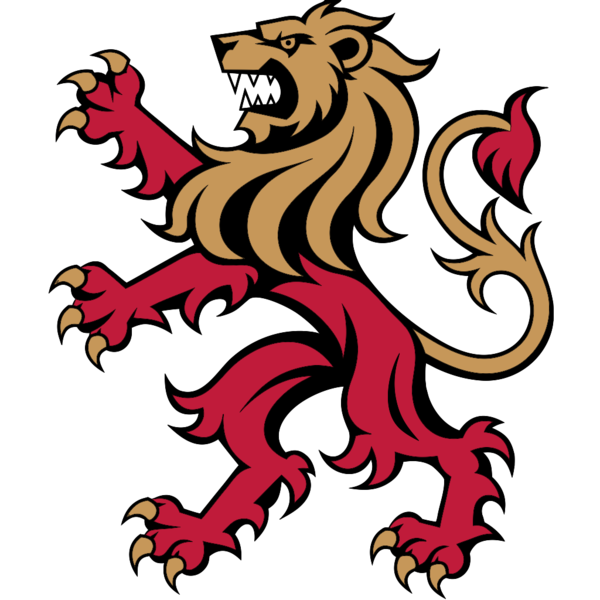 Heraldic lion (multi-path fills)